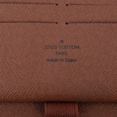 69392 auth LOUIS VUITTON brown Monogram canvas ZIPPY Organizer
