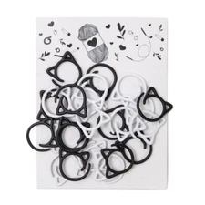 24Pcs Cats Shaped Stitching Markers Rings for Hobbyist and Professional Knitting