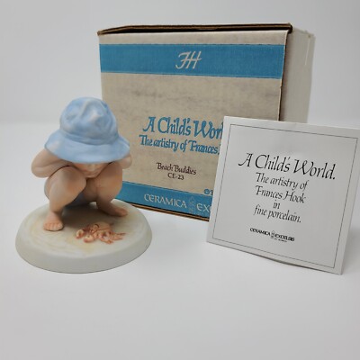 Signed Frances Hook Beach Buddies Hand Painted Porcelain Figurine Limited Ed.