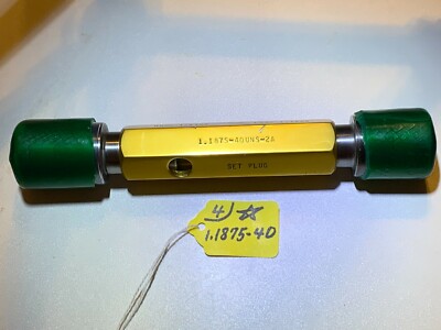 S.C.C. - SET-THREAD PLUG  GAGE -1.1875-40 UNS-2A   GO PD 1.1702 NG PD 1.1666