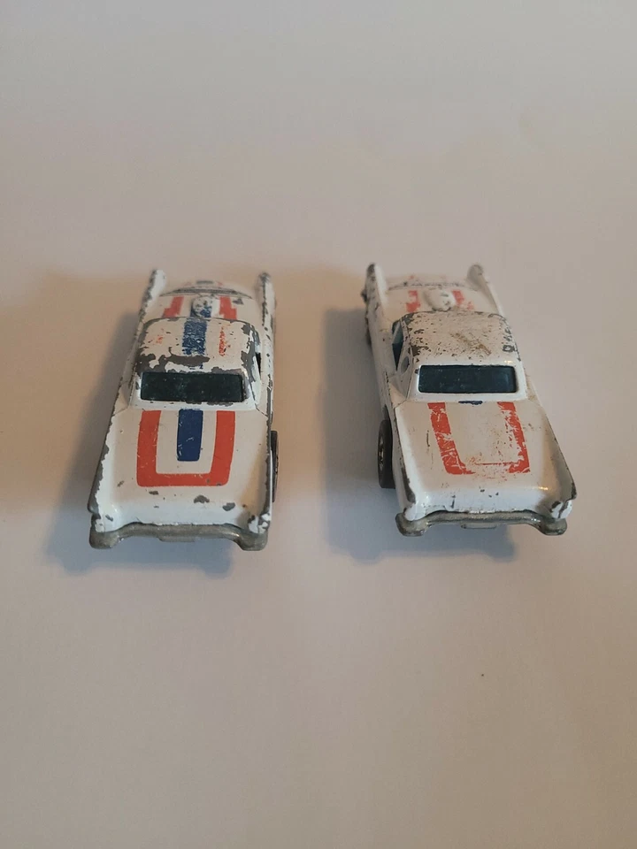 Vtg Lot of 2 1977 Hot Wheels '57 T-Bird Ford Thunderbird White HONG KONG! RARE! - Image 4 of 4