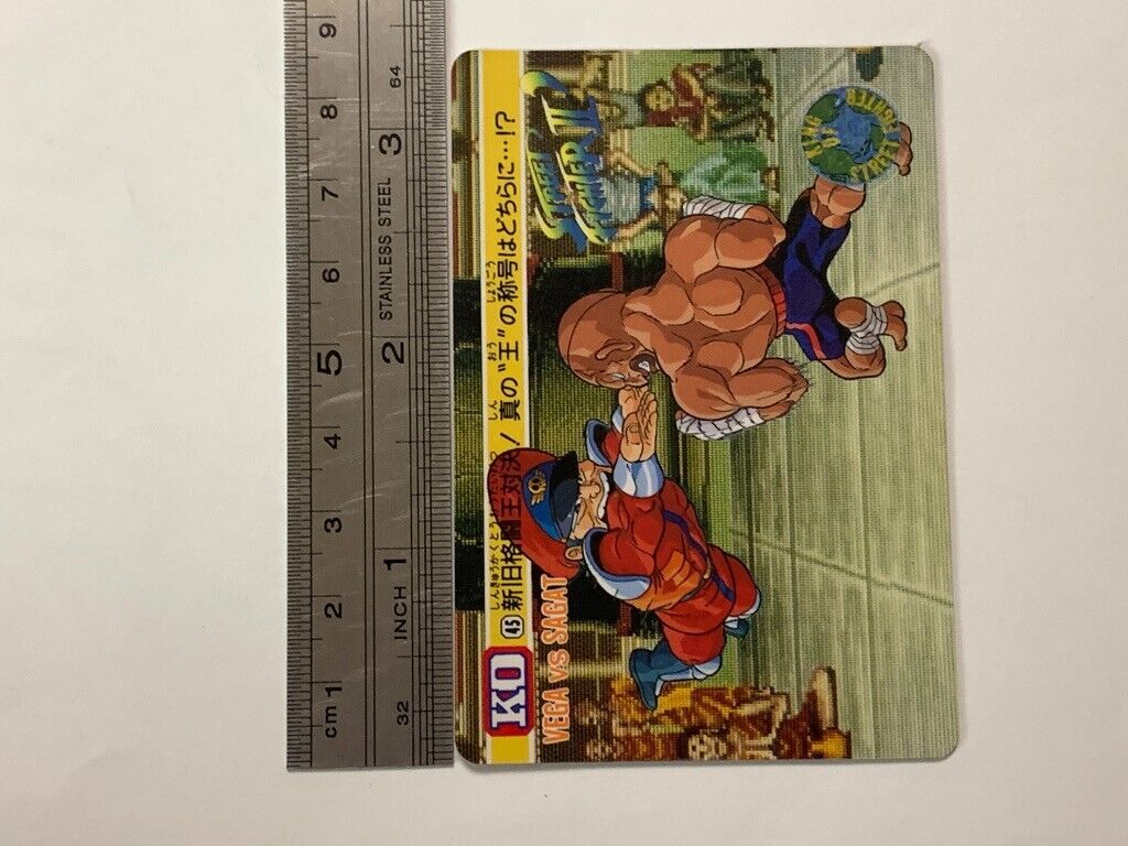 Vega Street Fighter II Arcade capcom JAPAN GAME CARDDASS No.5 Vintage 1993  #2