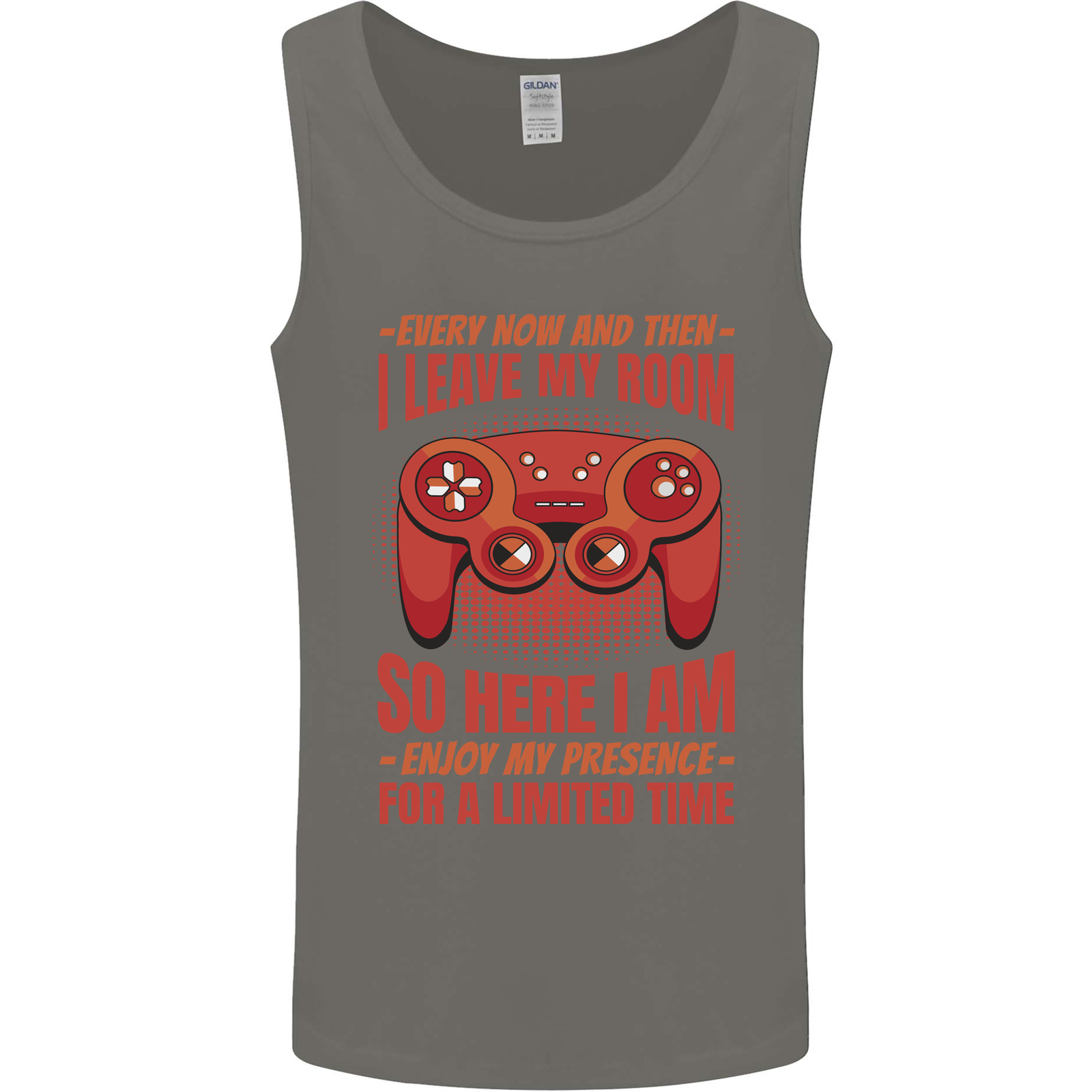 Antisocial Gamer Gaming Leave My Room Mens Vest Tank Top