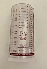VTG The Pampered Chef Push Up Measuring Cup Wet Dry 1997 16 Oz Made in USA