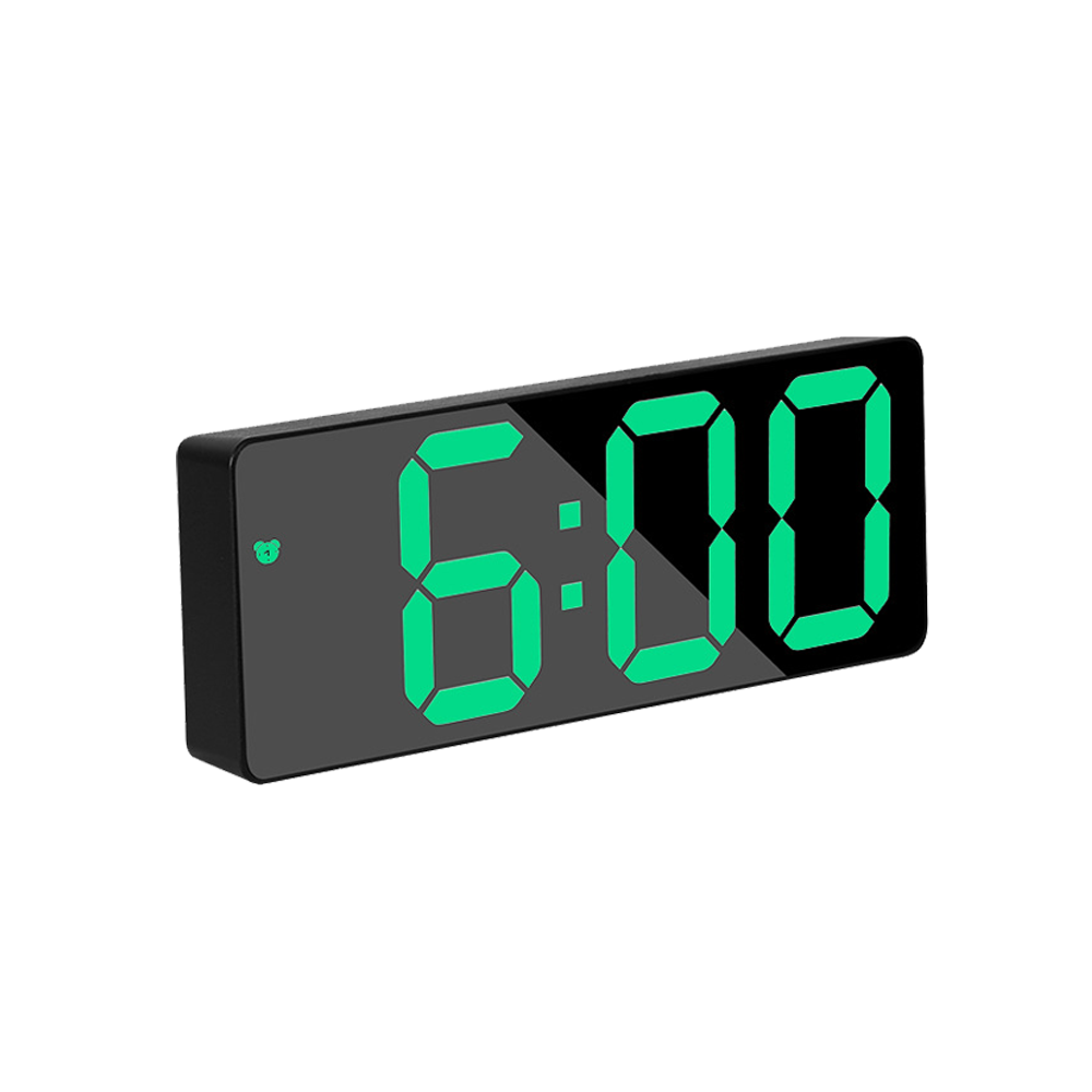 Digital LED Desk Alarm Clock Mirror Display USB Snooze Temperature Mode Bedroom