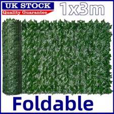 Artificial Hedge Roll | Fake Ivy Leaf Garden Fence Privacy Screen Green Panel