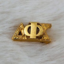 Vtg Phi Delta Kappa PDK Sorority Gold Tone Enamel Member Lapel Brooch Pin