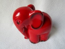 Goebel roter Elefant Keramik Spardose Germany 11x11x7cm Schloss ohne Schlüssel