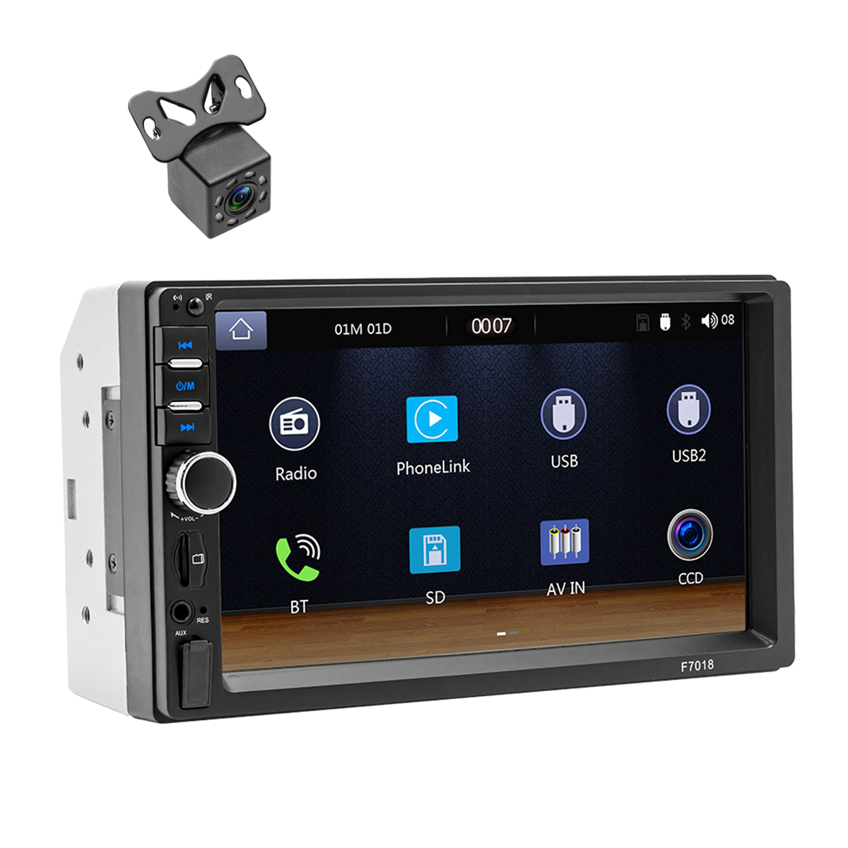 2 Din Car Radio Bluetooth Stereo Touch Screen MP5 Player TF Aux