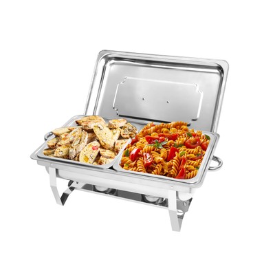 8Qt Stainless Steel Chafing Dish Set Catering Food Warmer 1/2 pan Chafer party