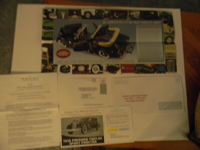Danbury Mint 1936 Packard 12 Sport Phaeton Classic Car Preview Society Mailer