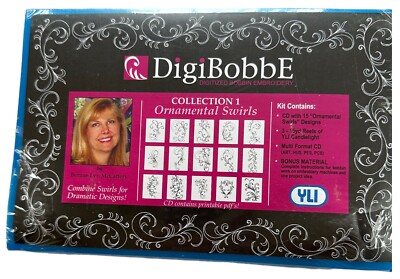 Ornamental Swirls Collection 1 DigiBobbE Digital Bobbin Embroidery Kit  New