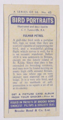 Tarjetas de té Brooke Bond 1957 retratos de aves elige el tuyo en la caja desplegable - Imagen 92 de 102