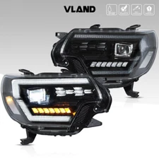 Pair LED Projector Sequential Headlights For Toyota Tacoma 2012-2015 Dynamic DRL