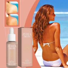 Zeria Drops Sunless Tanning Drops Natural Boost Melanin Enhancing Skin Tone