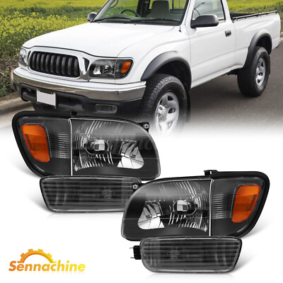 Pair Headlights For 2001-04 Toyota Tacoma Corner Signal Lights
