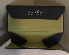 Nicole Miller Foldable Eye Glass Case Black - Pre-owned 