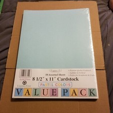 8 1/2 x 11 Pastel Color Cardstock New