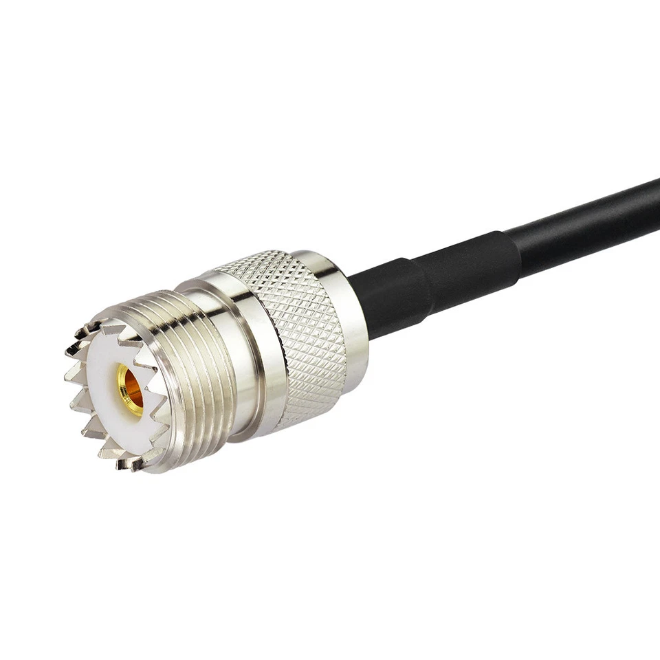 MINI UHF MALE PLUG TO SO-239/PL-259 FEMALE JACK JUMPER PIGTAIL 3Ft Coaxial Cable - Image 3 of 4