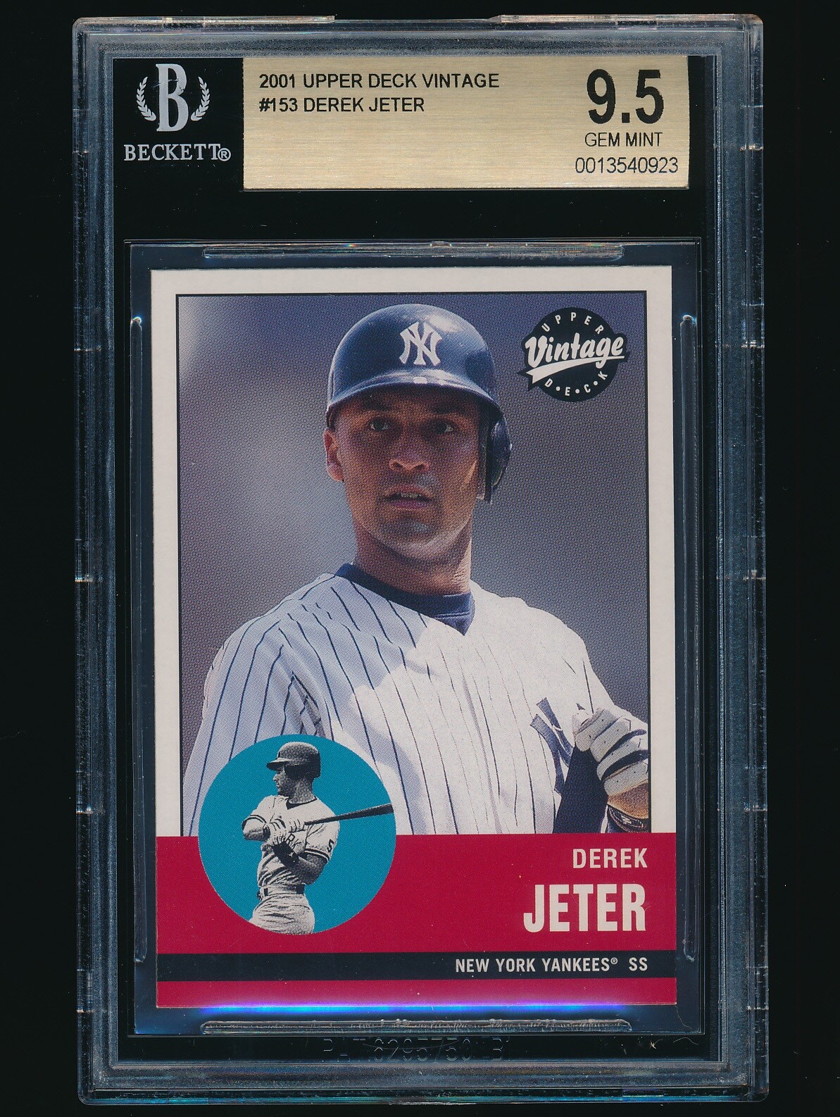 2001 Upper Deck Vintage #153 Derek Jeter BGS 9.5