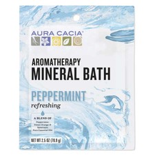 Aura Cacia Aromatherapy Mineral Bath Refreshing Peppermint 2.5 oz