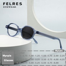 Oval Photochromic Myopia Nearsighted Glasses Unisex Retro Outdoor Sunglasses New