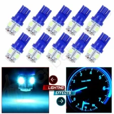 10x Super Ice Blue T10 Wedge 5-SMD 5050 LED Light bulbs W5W 2825 158 192 168 194