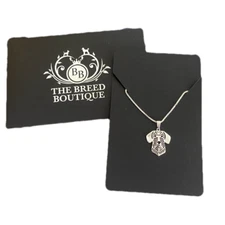 WIREHAIRED DACHSHUND DOG NECKLACE PENDANT WITH 18" SILVER NECKLACE DACHSHUND