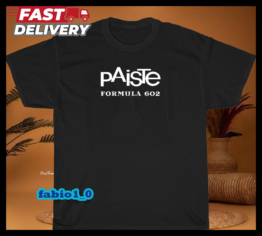 New Paiste Formula 602 Made in USA American Funny Logo Men's T-Shirt Size S-5XL