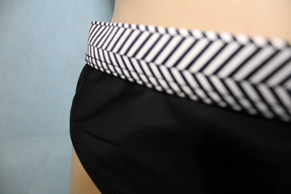 NUEVO 3 Lote Fondos de Bikini Isaac Mizrahi Rayas Negro Sólido XXL Ver Medidas* Foto 3 de 4