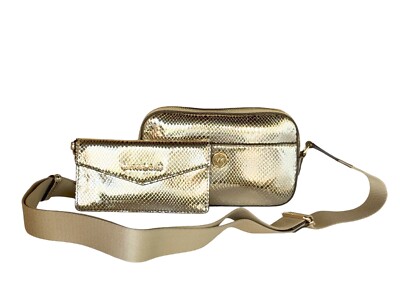 MICHAEL KORS MAISIE 2 IN 1 SMALL CAMERA CROSSBODY BAG EXOTIC PRINT