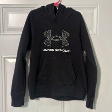 Girls Under Armour 1381678 Rival Fleece Pullover Hoodie - Medium - Black