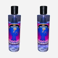 2PACK- SANTA MUERTE MORADA Agua Espiritual Limpias Baños Riegos HOLY DEATH 8 oz