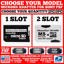 Micro SD to PSP Memory Pro Adapter For Sony SDHC TF Card Reader 1000/2000/3000
