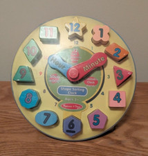 Melissa  Doug Wooden Shape Sorting Clock