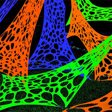 700 Sqft Glow 3 Color Giant Durable Spider Webs Halloween Decorations Outdoor...