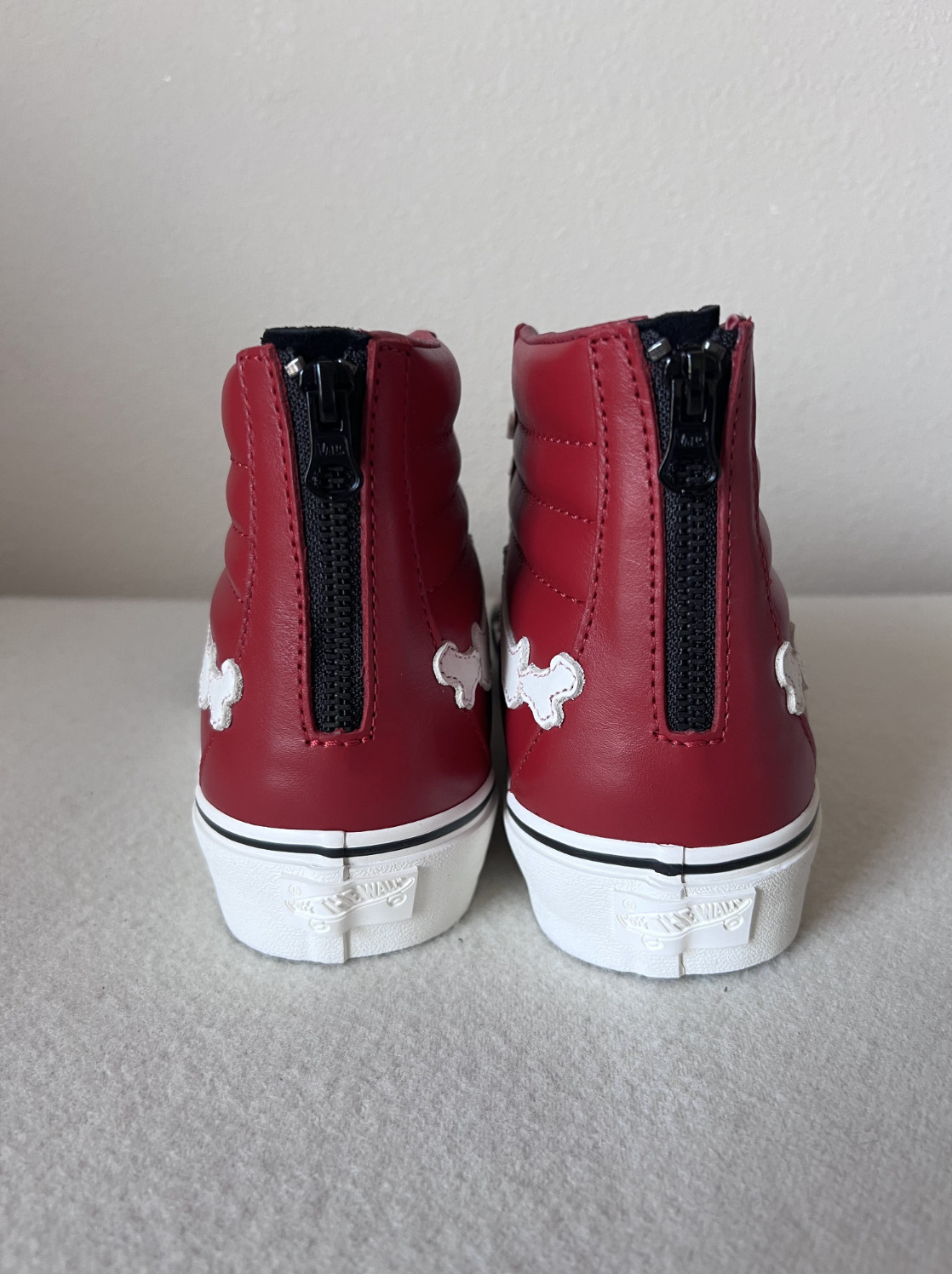 Blends x Vans Unreleased Pack Sk8 Hi Leather Reissue Zip - Size 9.5 - Red image 5