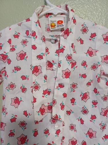 Vintage Kids/Girls Sears Winnie the Pooh collared blouse/shirt Size 4 used As-Is - Picture 6 of 9