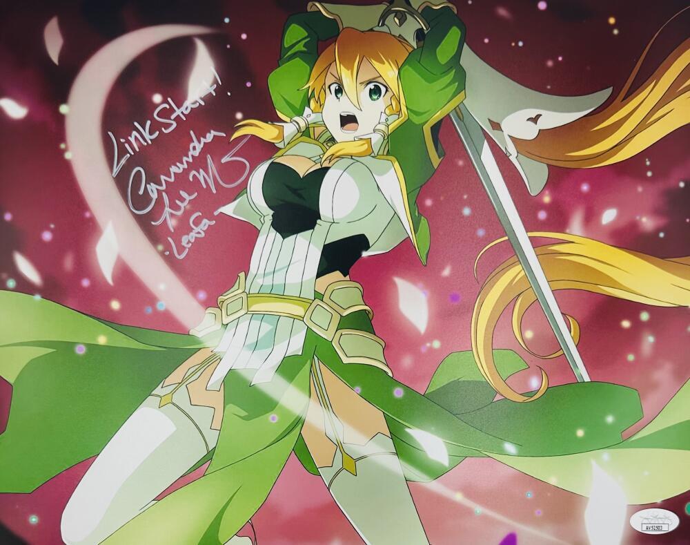 CASSANDRA LEE MORRIS SIGNED LEAFA SWORD ART ONLINE PHOTO ANIME