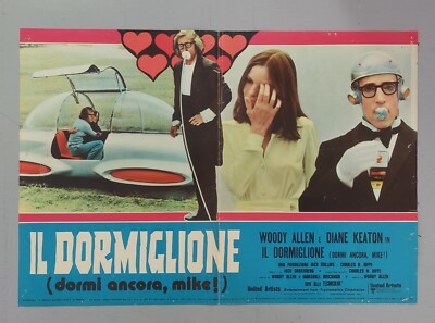 IL DORMIGLIONE fotobusta poster Woody Allen Diane Keaton Globo Robot 1974
