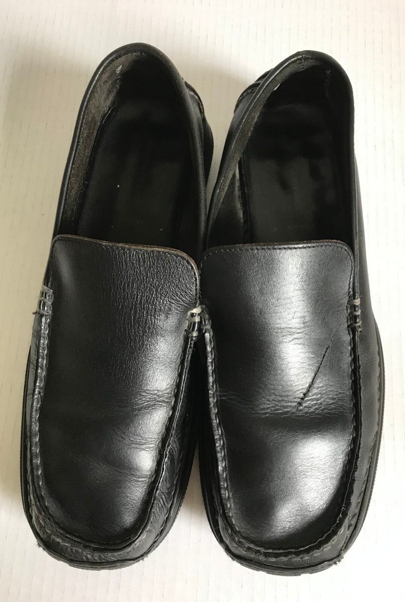 Banana Republic Black Soft Italian 100% Handsewn Leather Men  display picture 1