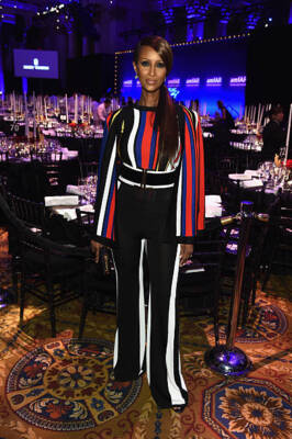 Model Iman Abdulmajid at the 2015 amfAR New York Gala at Cipriani - Old Photo 1