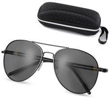Polarized Photochromic Aviator Sunglasses UV400 Classic Pilot Style