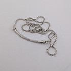 David Yurman X Bar Necklace in Sterling Silver with Diamonds  16-17 chain — photo 4