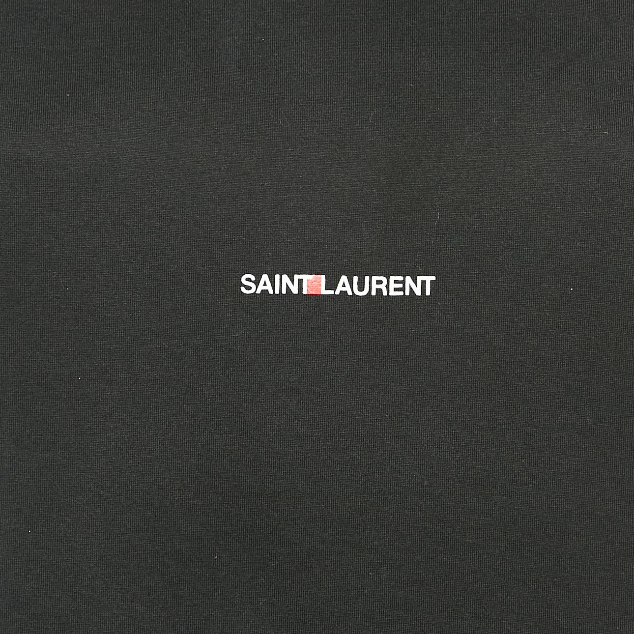 T shirt Saint Laurent nera in cotone con stampa logo M