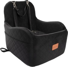 Lealchum Dog Booster Car Seat - Small/Medium Dogs for Car Washable Seat Black