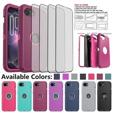 Shockproof For Apple iPhone 17e Rugged Hybrid Hard Case Cover / Screen Protector