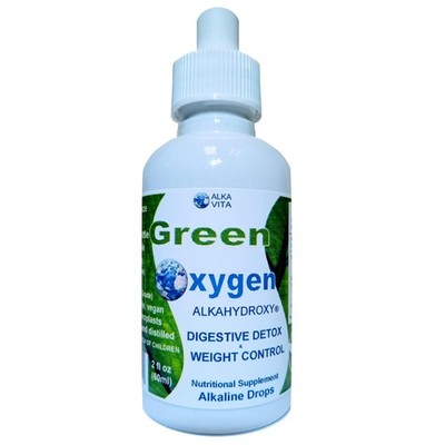Weight Loss & Digestive Detox Alkaline Chlorophyll Drops Green Oxygen ALKA VITA