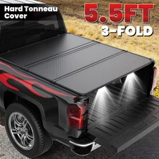 3-Fold 5.5FT Hard Truck Tonneau Cover For 2007-13 Toyota Tundra Extra Short Bed