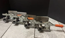 Lot of 4 Round Stock Clamping Fixtures with De-Sta-Co 237-U clamps Destaco